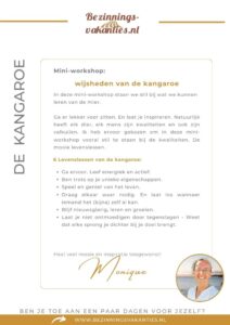 GRATIS: mini-workshop 'Levenslessen van...' Kangaroe (2)