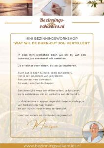 GRATIS: online bezinningsworkshop Mini workshop 'Wat wil de burn-out jou vertellen_'