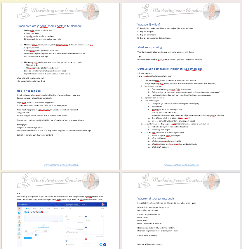 Stap 3: Social media vooruitplannen