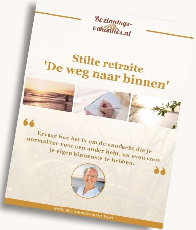 Cover – Retraitebrochure – Stilte retraite ‘De weg naar binnen’ Cover - Retraitebrochure - Stilte retraite 'De weg naar binnen'